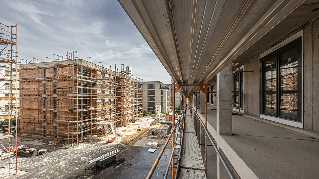 Baufortschritt vom Bauprojekt Ingeborg-Krummer-Schroth-Straße