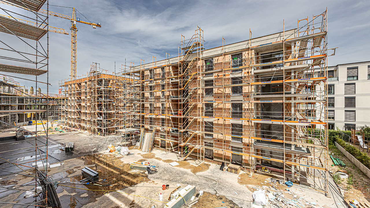 Baufortschritt vom Bauprojekt Ingeborg-Krummer-Schroth-Straße