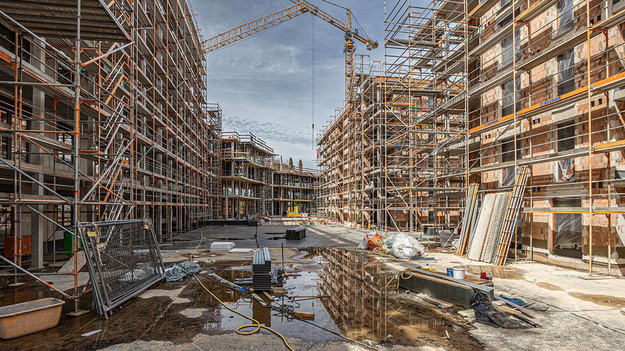 Baufortschritt vom Bauprojekt Ingeborg-Krummer-Schroth-Straße